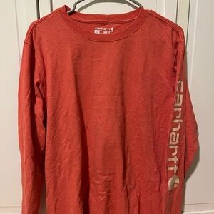 Carhartt Red Long Sleeve Tee Casual Comfort
